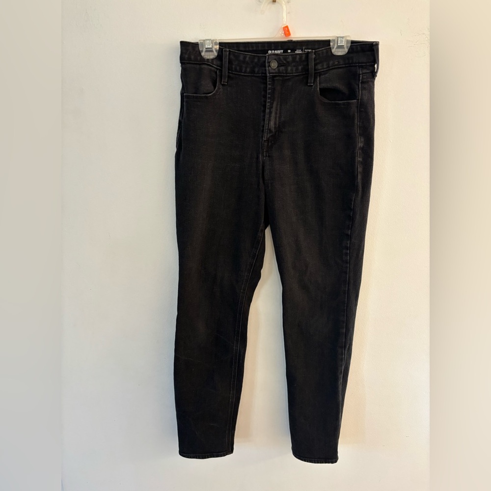 Old Navy - Classic Black Women's Denim Straight Leg Jeans, High Waist, Size 10